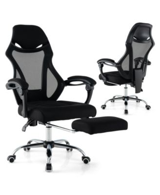 Ergonomic Mesh Office Chair with Footrest and Tilting Backrest Adjustable Computer Chair for Comfort and Support