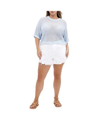 Plus Size Crochet Knit Top