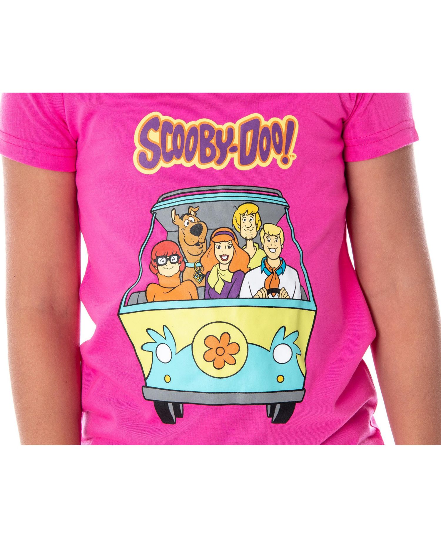 Scooby Doo Girls' Mystery Machine Shaggy Daphne Velma Fred Kids Sleep 2-Piece Jogger Pajama Set