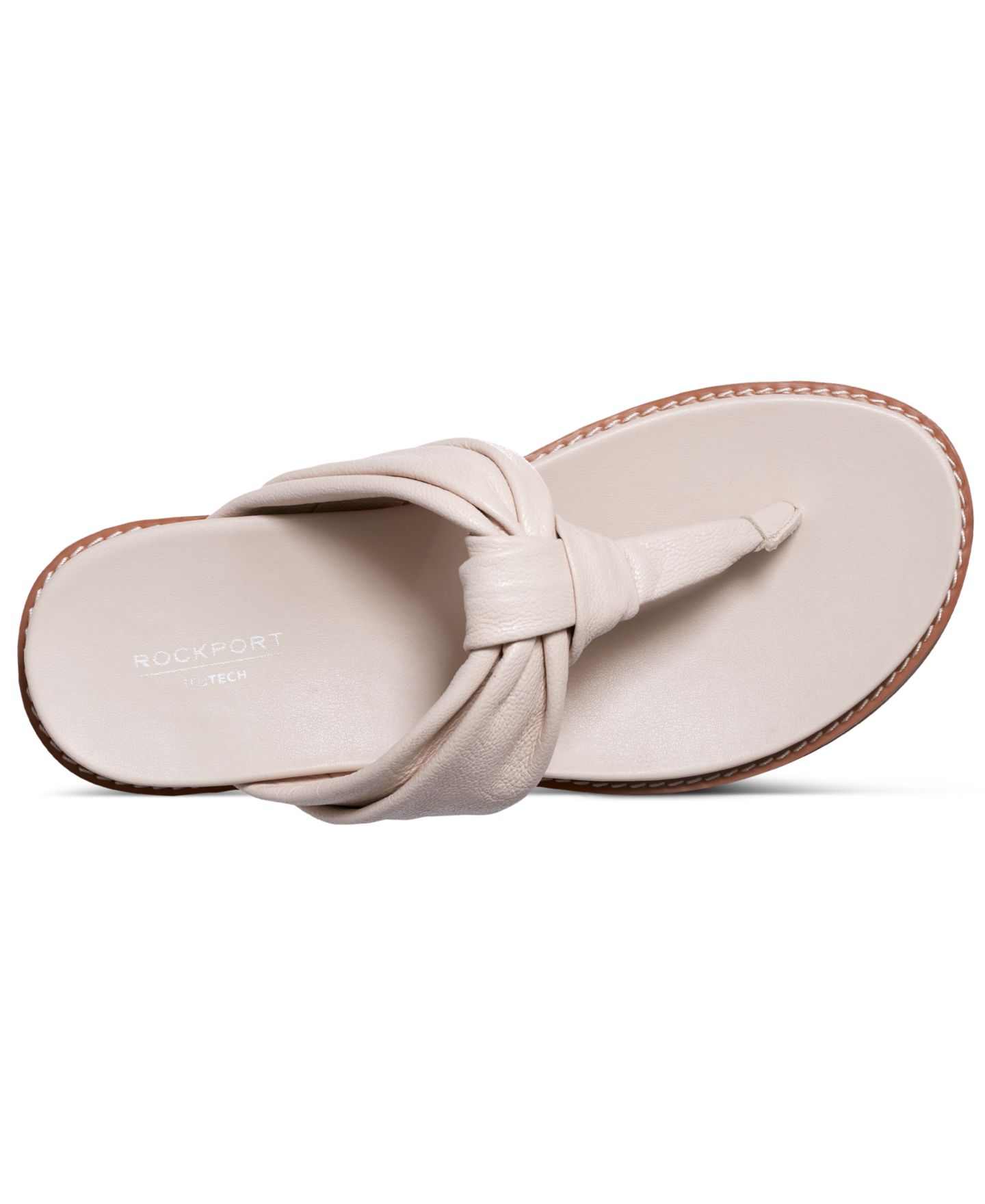 Женские сандалии Rockport Osarra Open Toe Thong Casual Flat, цвет: Слоновая кость кожаный — фото 4