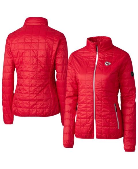 Женские куртки Cutter & Buck Women's Red Kansas City Chiefs Rainier PrimaLoft Eco Insulated Full-Zip Puffer Jacket