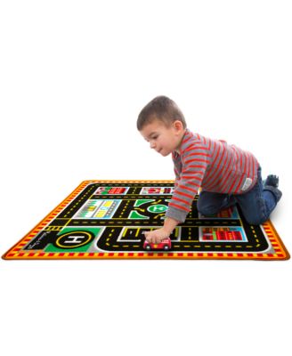 Melissa and Doug Kids' Round The City Rescue Rug Playmat