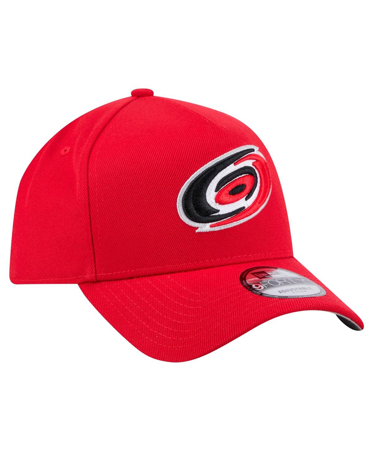 New Era Men's Red Carolina Hurricanes Core A-frame 9forty Adjustable Hat In Red