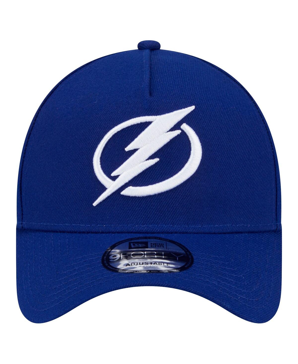 New Era Men's Blue Tampa Bay Lightning Core A-frame 9forty Adjustable Hat In Blue