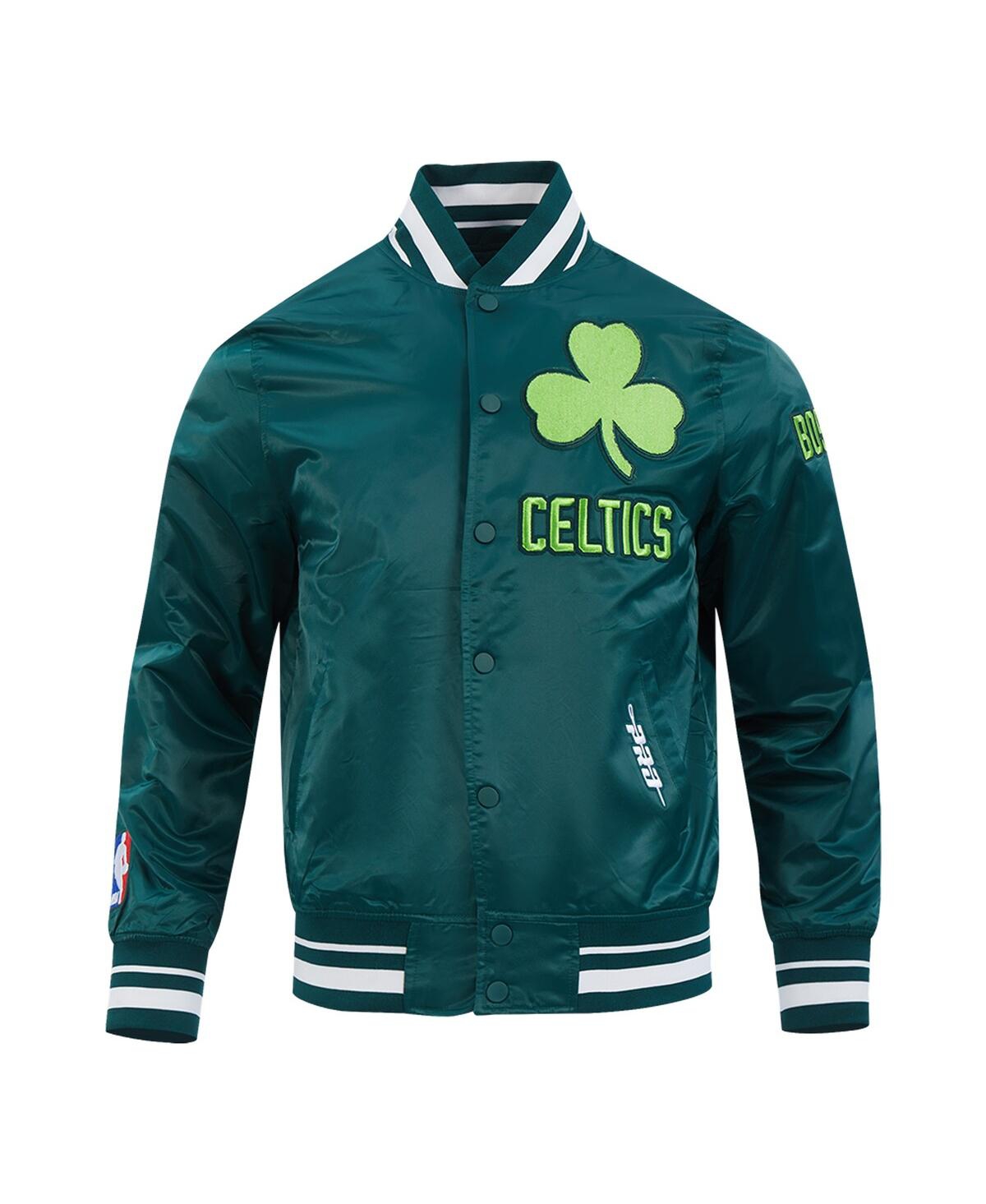 Pro Standard Men's Kelly Green Boston Celtics 2024/25 City Edition Chenille Satin Full-snap Jacket In Kelly Green