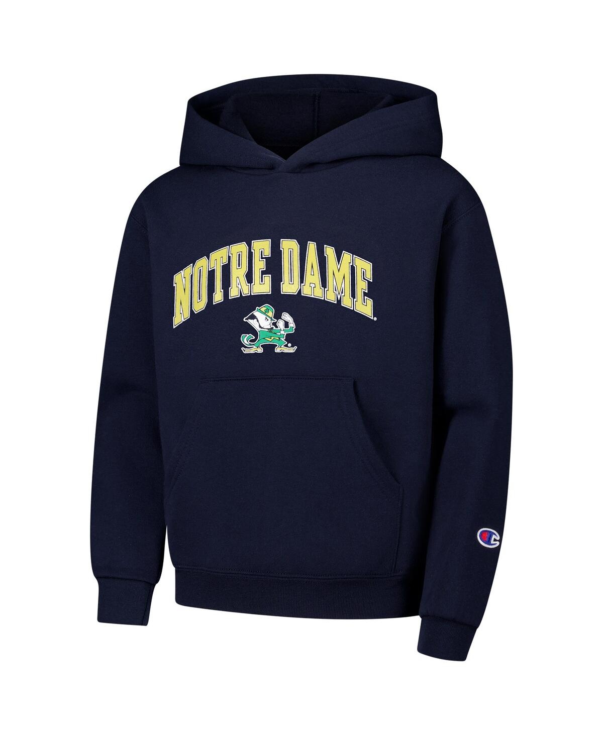 Champion Big Boys And Girls Navy Notre Dame Fighting Irish Campus Pullover Hoodie In Navy