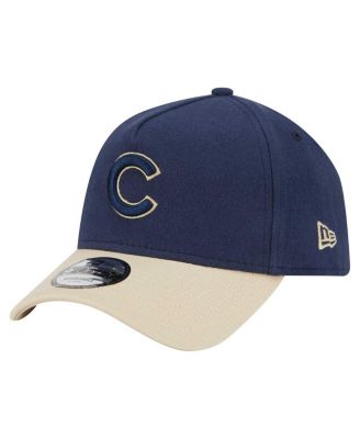 New Era - Men's Navy Chicago Cubs Moleskin A-Frame 9FORTY Adjustable Hat