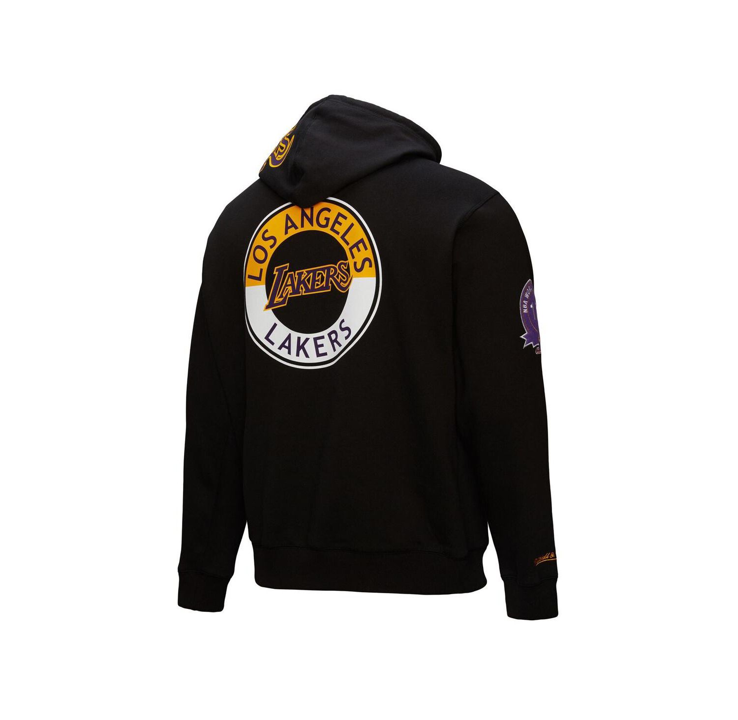 Men's Black Los Angeles Lakers Hardwood Classics Blackout Collection Pullover Hoodie