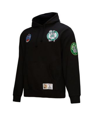 Men's Black Boston Celtics Hardwood Classics Blackout Collection Pullover Hoodie