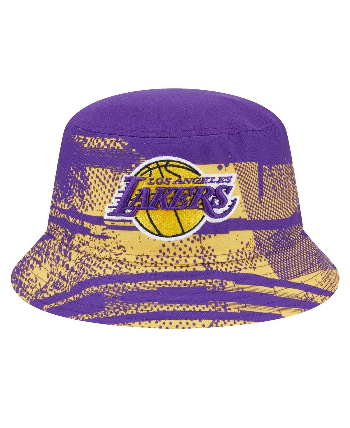 New Era Men's Purple/gold Los Angeles Lakers Tip-off Bucket Hat In Purple,gold
