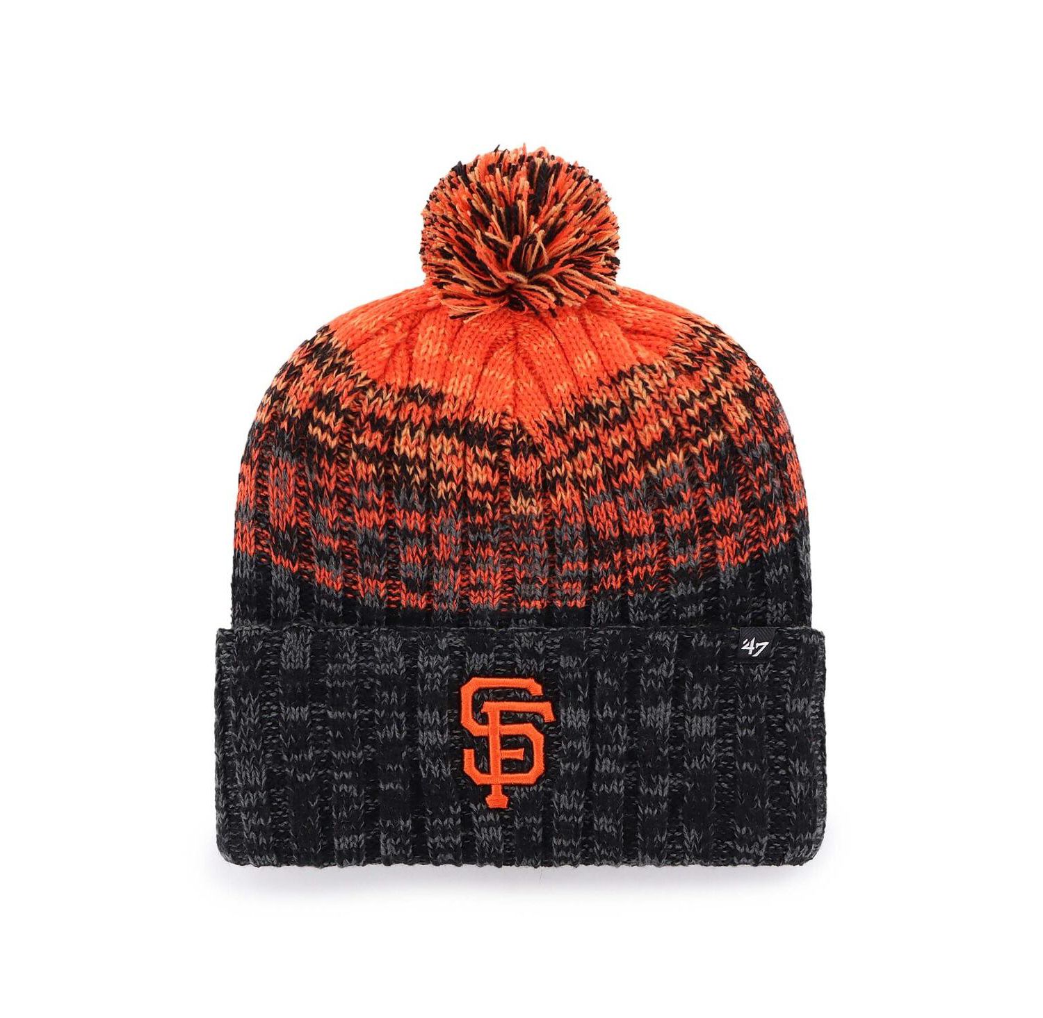 Men's Black San Francisco Giants Cascade Cuffed Knit Hat with Pom