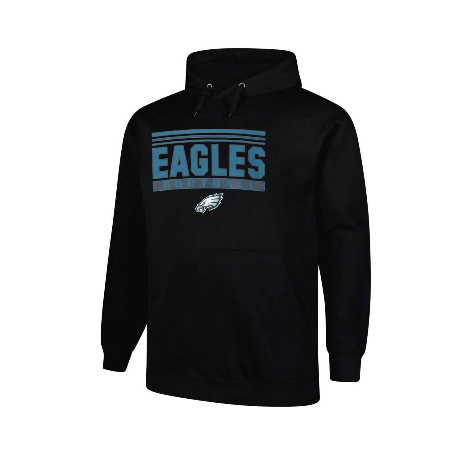 Men's Black Philadelphia Eagles Big & Tall Pop Pullover Hoodie