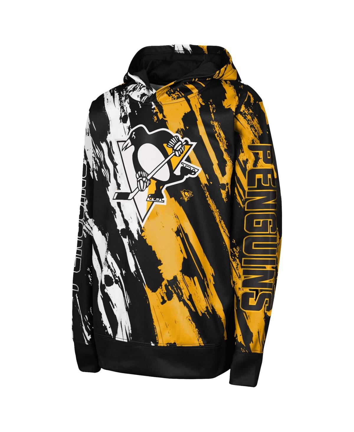 Outerstuff Preschool Black Pittsburgh Penguins Master Snipe Pullover Hoodie In Black