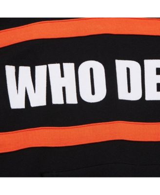 Men's Black Cincinnati Bengals Vintage Logo Head Coach Fleece Pullover Hoodie