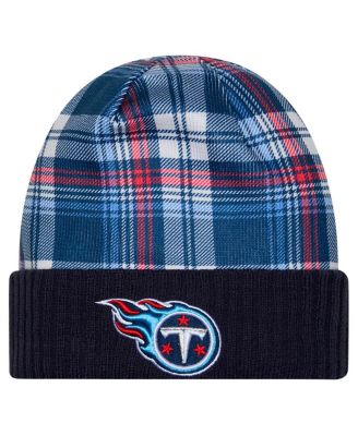 New Era - Men's Navy Tennessee Titans Sideline Statement Cuffed Knit Hat