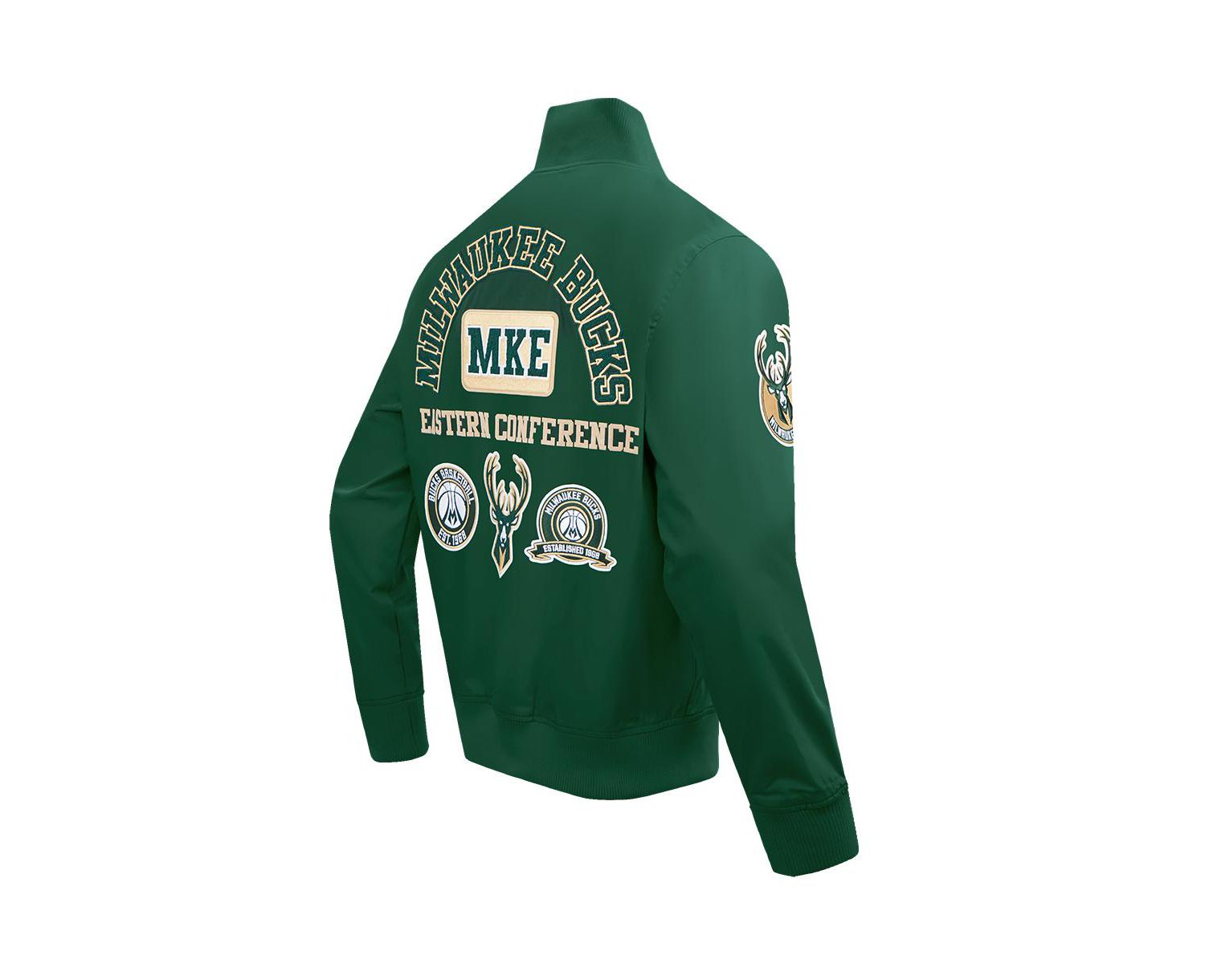 Men's Hunter Green Milwaukee Bucks Area Code Twill Full-Zip Jacket