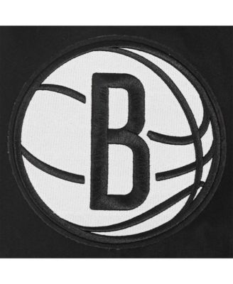Men's Black Brooklyn Nets Area Code Twill Full-Zip Jacket