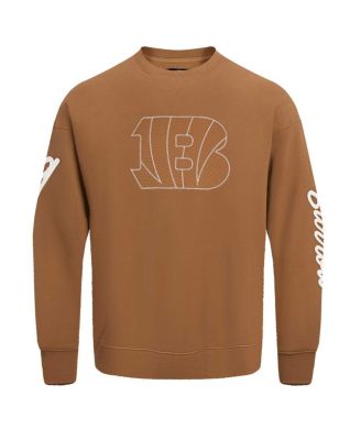 Men's Joe Burrow Brown Cincinnati Bengals Pullover Crewneck Sweatshirt