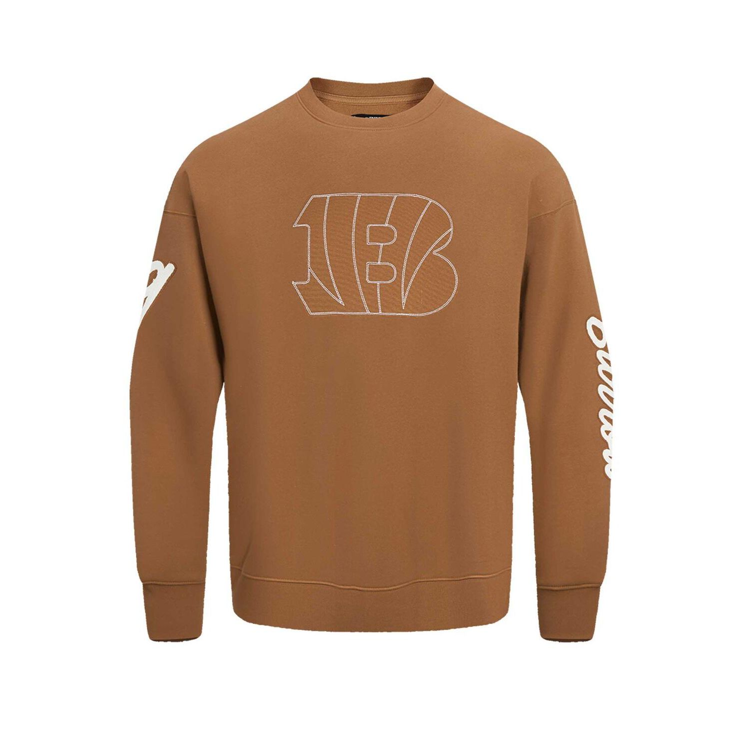 Men's Joe Burrow Brown Cincinnati Bengals Pullover Crewneck Sweatshirt