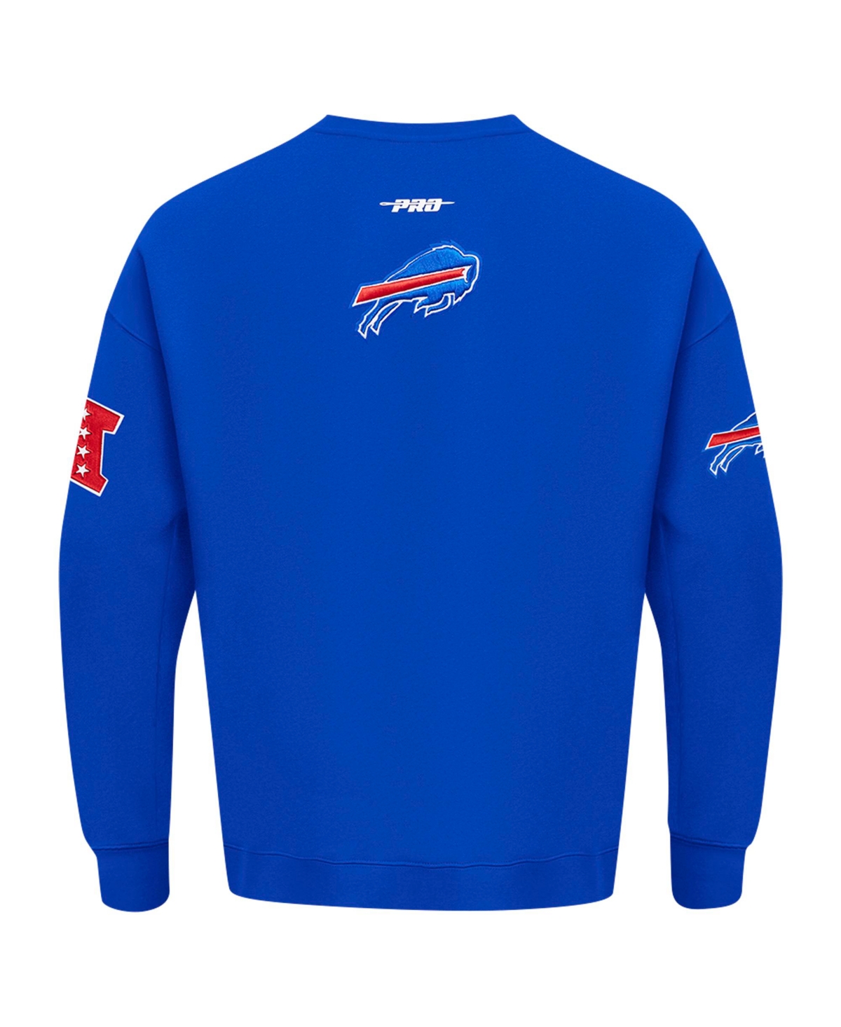 PRO STANDARD MEN'S ROYAL BUFFALO BILLS TURN IT UP DROP SHOULDER PULLOVER SWEATSHIRT 