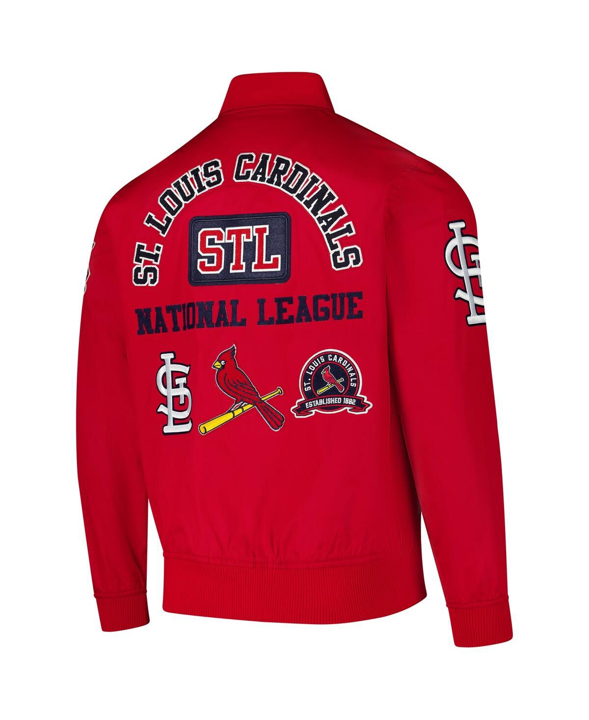 Pro Standard Men's Red St. Louis Cardinals Area Code Twill Full-zip Jacket In Red