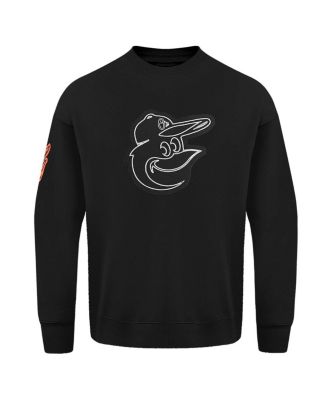 Men's Black Baltimore Orioles Paint The City Dropped Shoulder Pullover Sweatshirt