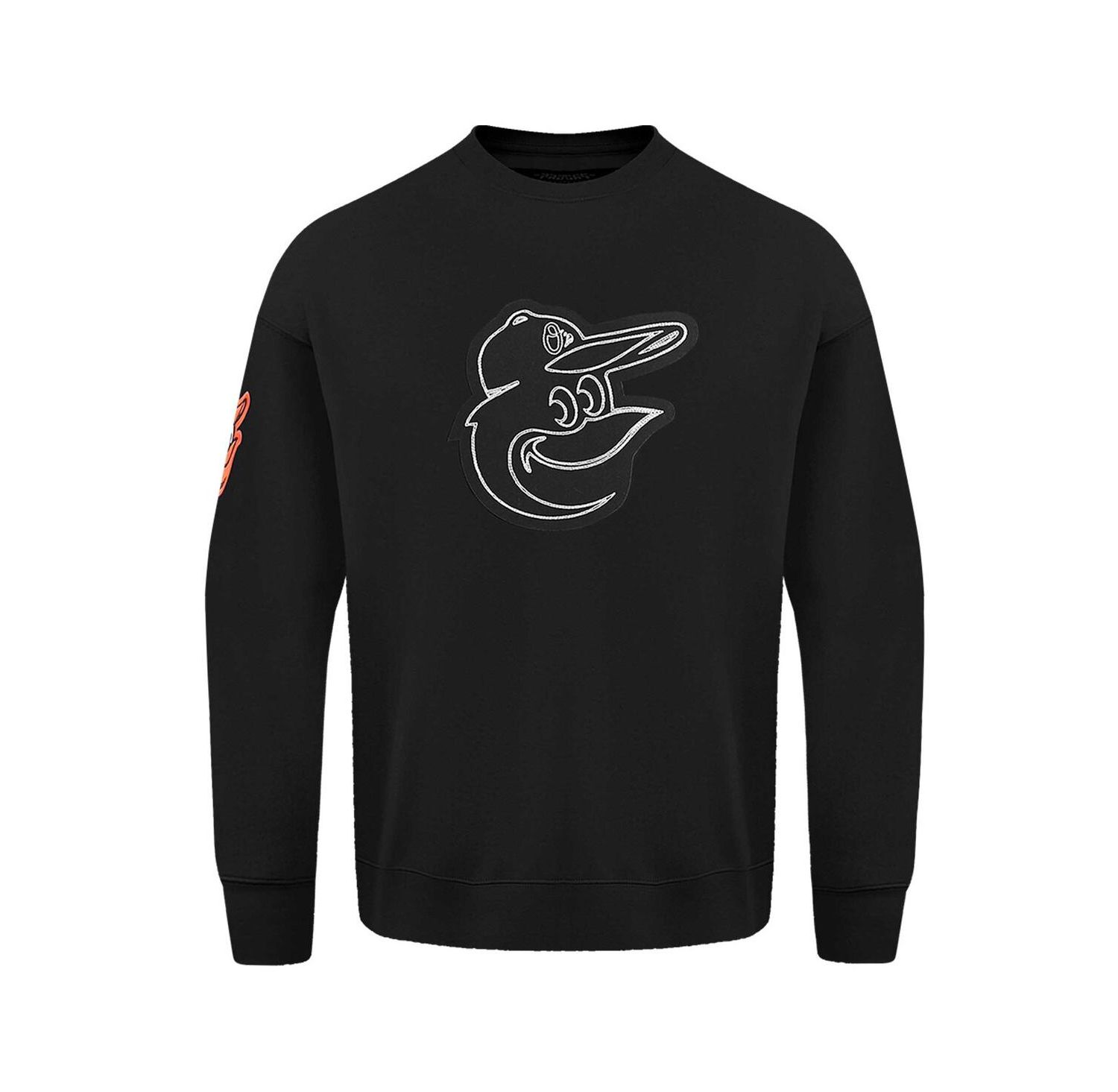 Men's Black Baltimore Orioles Paint The City Dropped Shoulder Pullover Sweatshirt