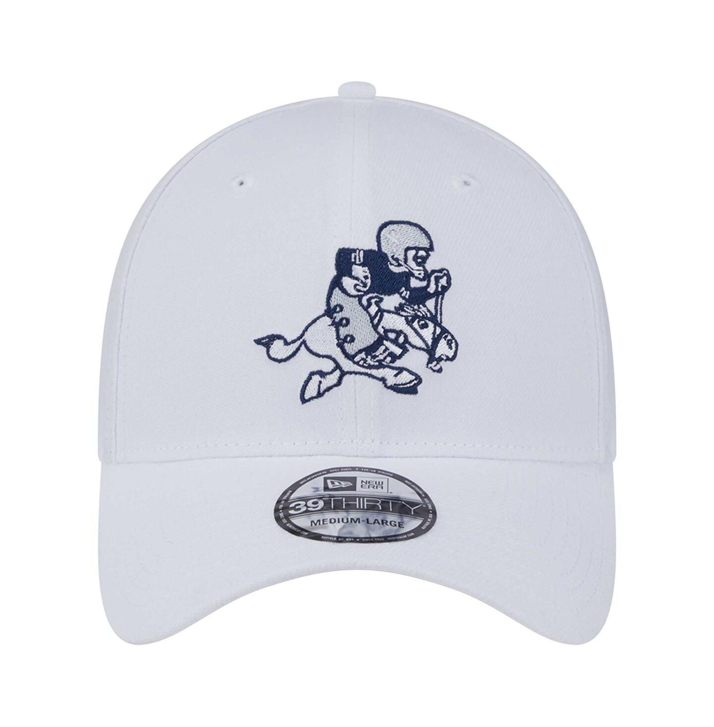 Мужская кепка New Era White Dallas Cowboys Throwback 39THIRTY Flex Hat — фото 4
