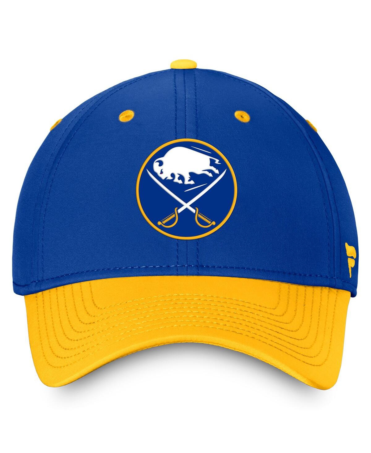 Fanatics Men's Royal/gold Buffalo Sabres Authentic Pro Rink Two-tone Flex Hat In Royal,gold