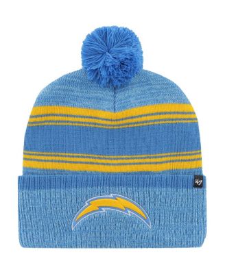 '47 Brand - Men's Powder Blue Los Angeles Chargers Fadeout Cuffed Knit Hat with Pom