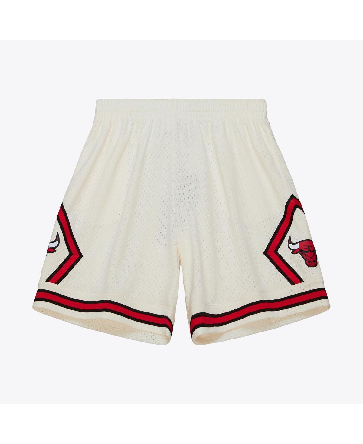 Mitchell & Ness Men's Cream Chicago Bulls 1997/98 Hardwood Classics Team Color Swingman Shorts In Cream