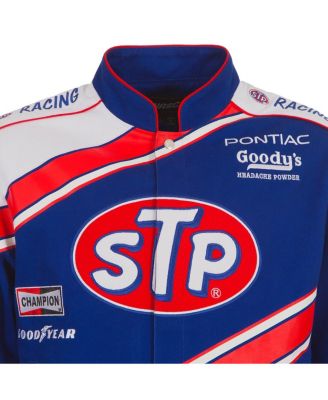 Men's Blue/White Richard Petty STP Full-Snap Twill Uniform Jacket