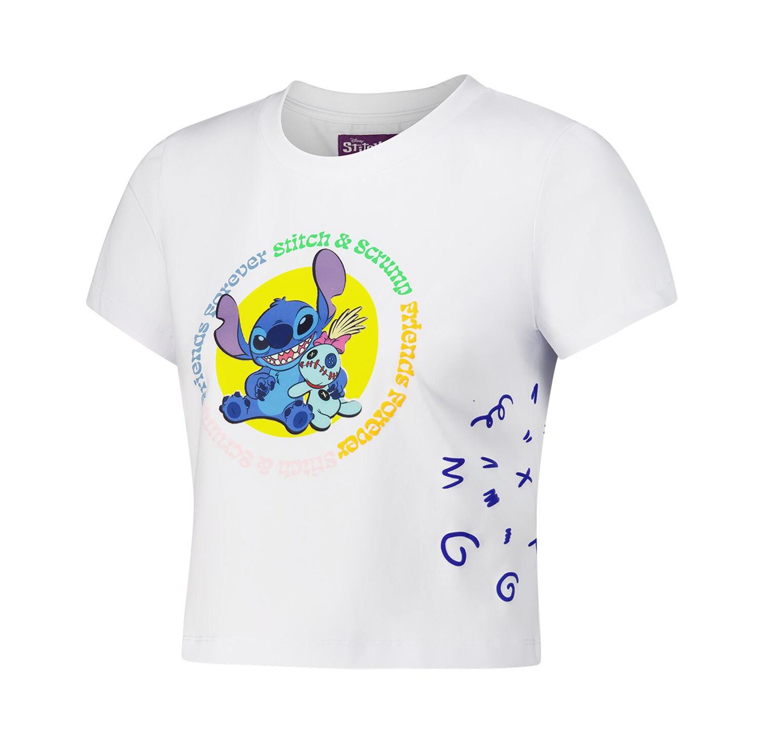 Women's White Lilo and Stitch Scrump Baby Doll T-Shirt