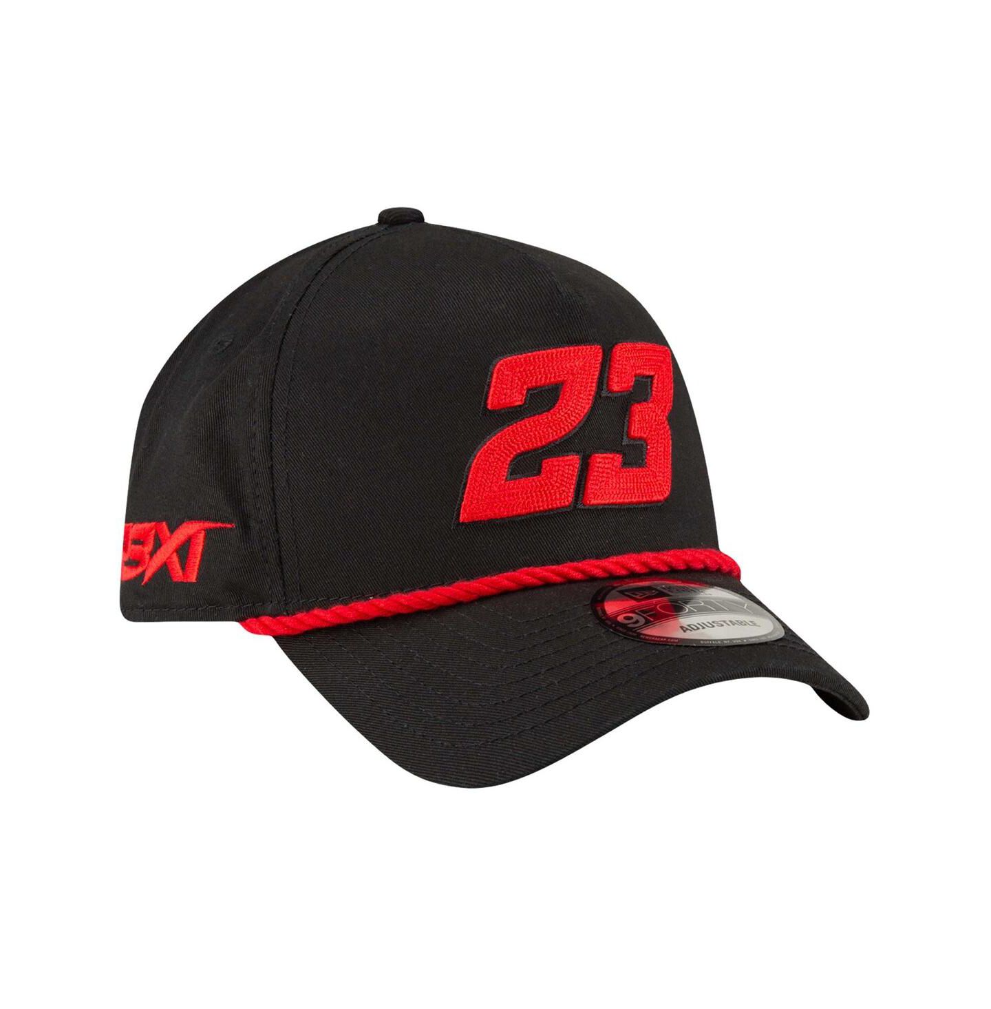 Мужская кепка New Era Black Bubba Wallace Rope A-Frame 9FORTY Adjustable Hat — фото 1