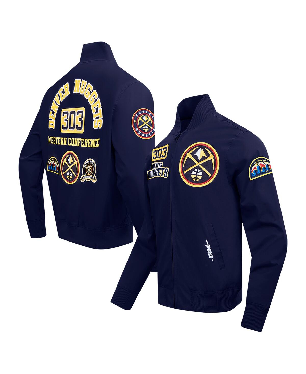 Pro Standard Men's Navy Denver Nuggets Area Code Full-zip Jacket In Navy