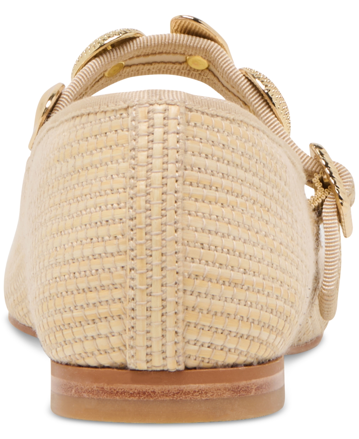 Dolce Vita Women's Relan Embellished Mary Jane Flats In Light Natural Raffia