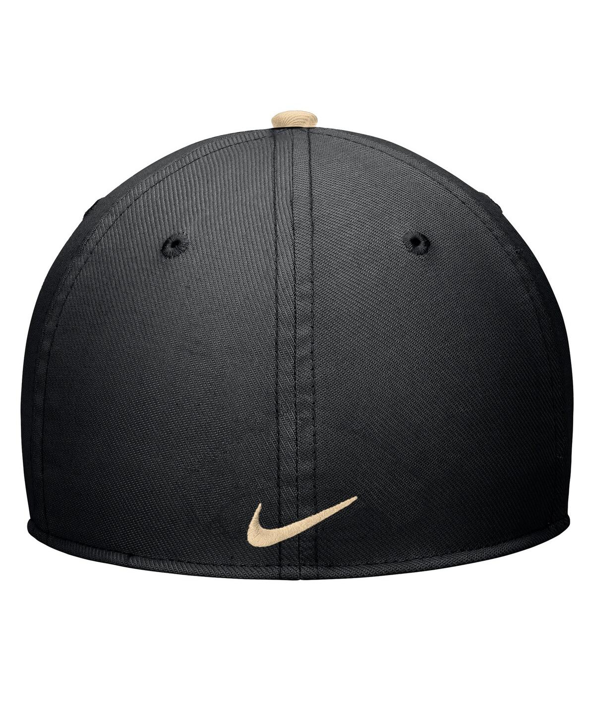 Nike Men's Black Purdue Boilermakers Rise Performance Flex Hat In Black