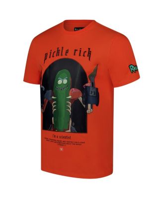 Men's Orange Rick And Morty Pickle Rick T-Shirt