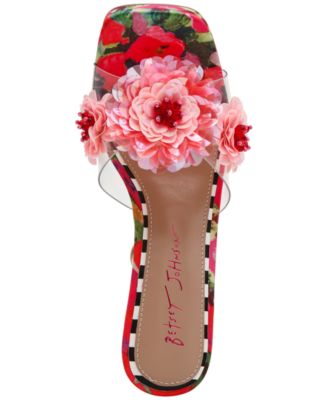 Women's Blondee Floral Flare-Heel Dress Sandals