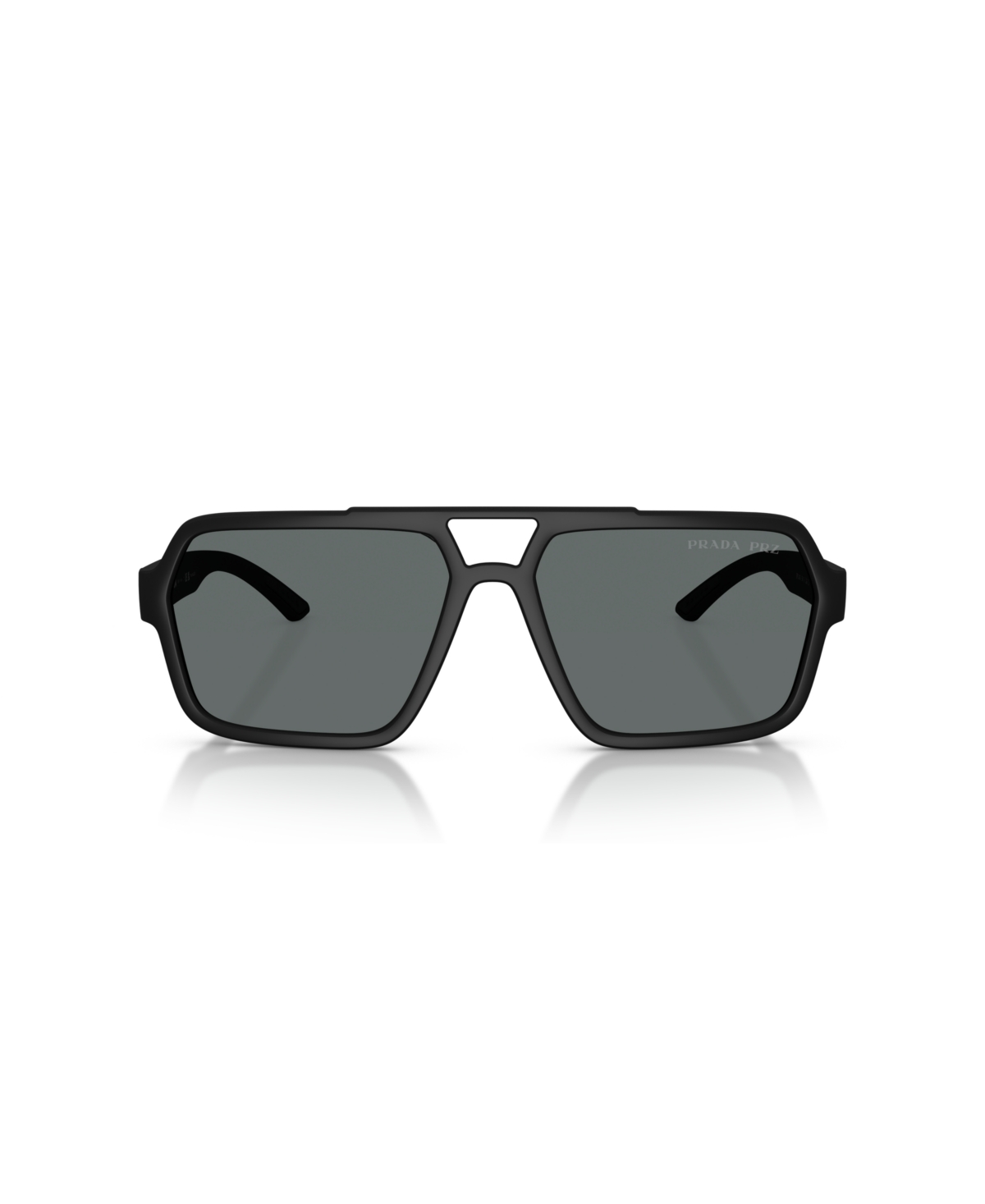 Prada Men's Polarized Sunglasses, Ps A06s In Black Rubbero