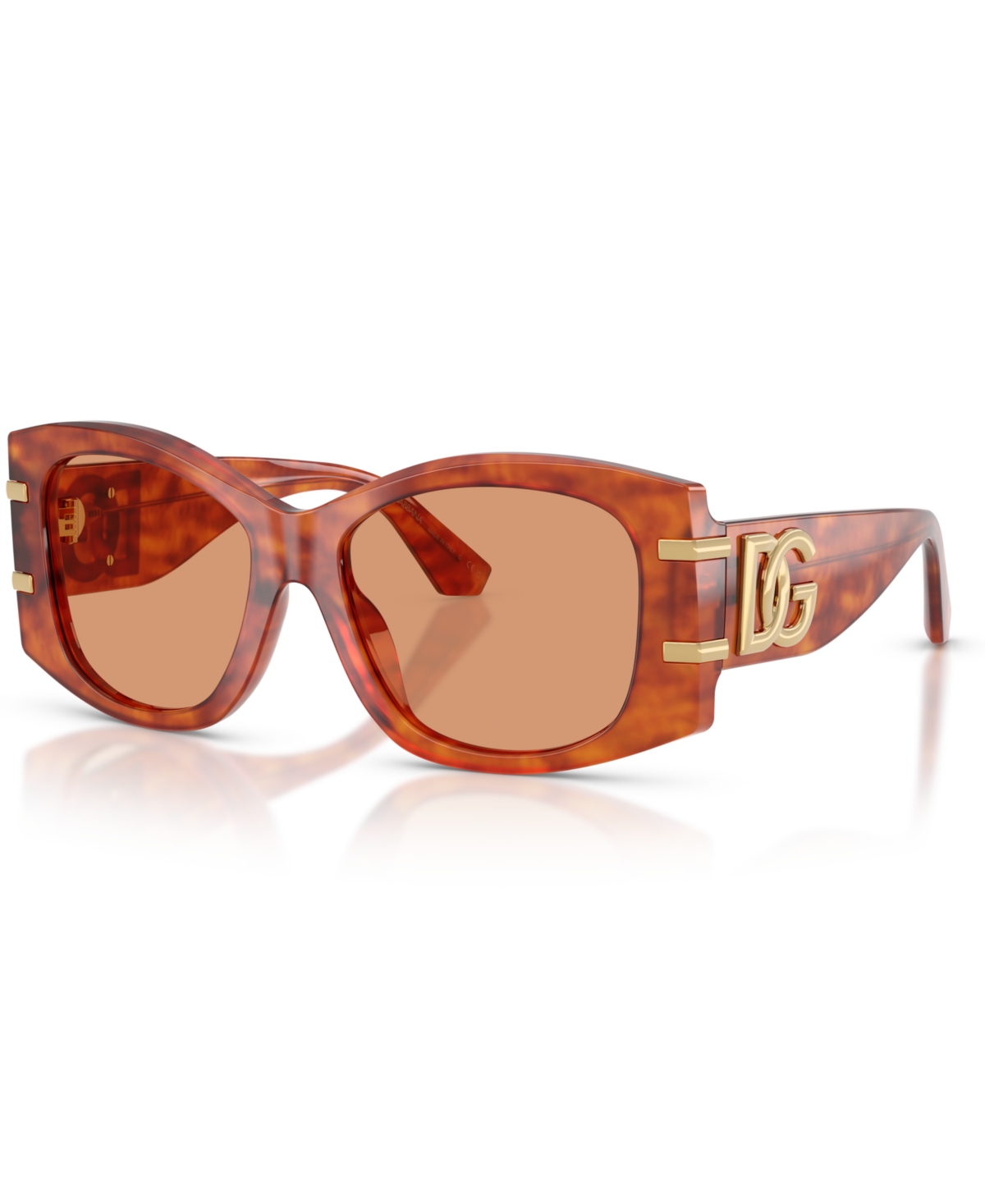 Dolce & Gabbana Womens Brown Dg4501 Butterfly-frame Acetate Sunglasses In Camel Havana