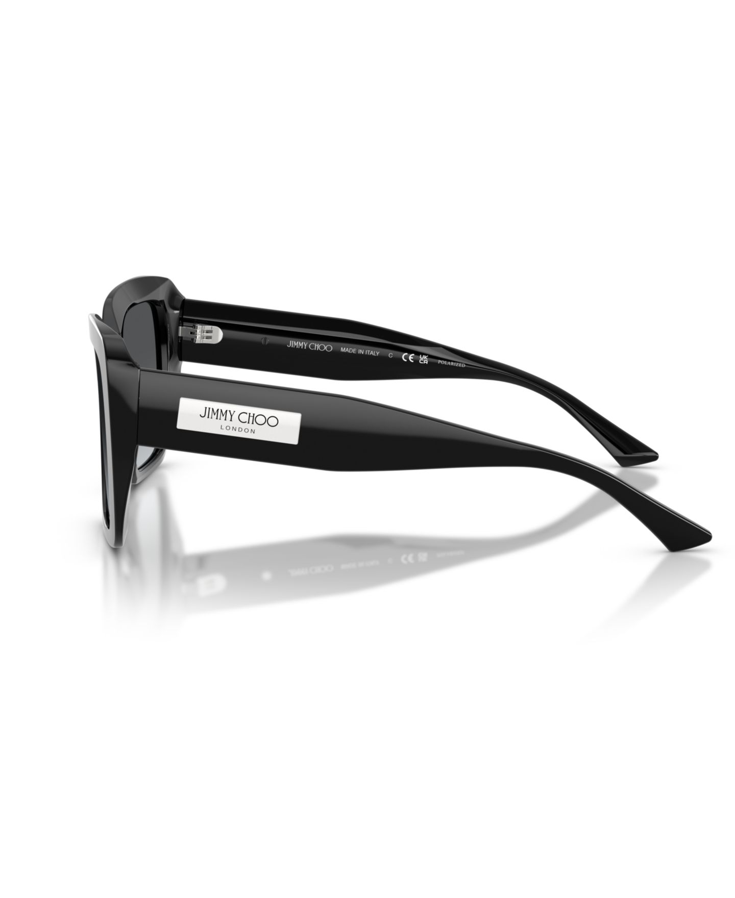 Женские солнцезащитные очки Jimmy Choo Polarized Sunglasses, JC5042, цвет: Чёрный — фото 4