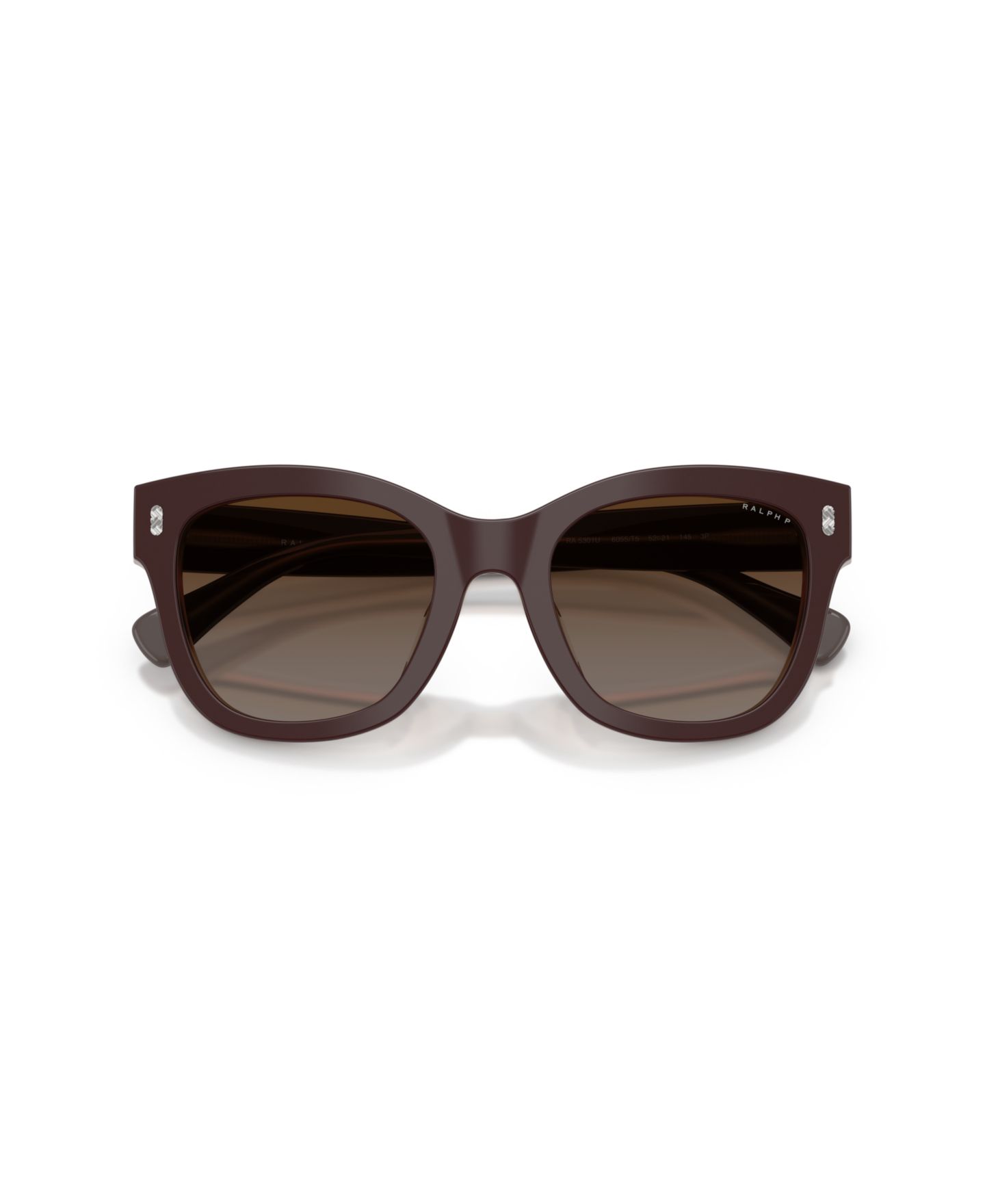 Женские солнцезащитные очки Ralph by Ralph Lauren Polarized Sunglasses, RA5301U, цвет: Блестящий коричневый — фото 2