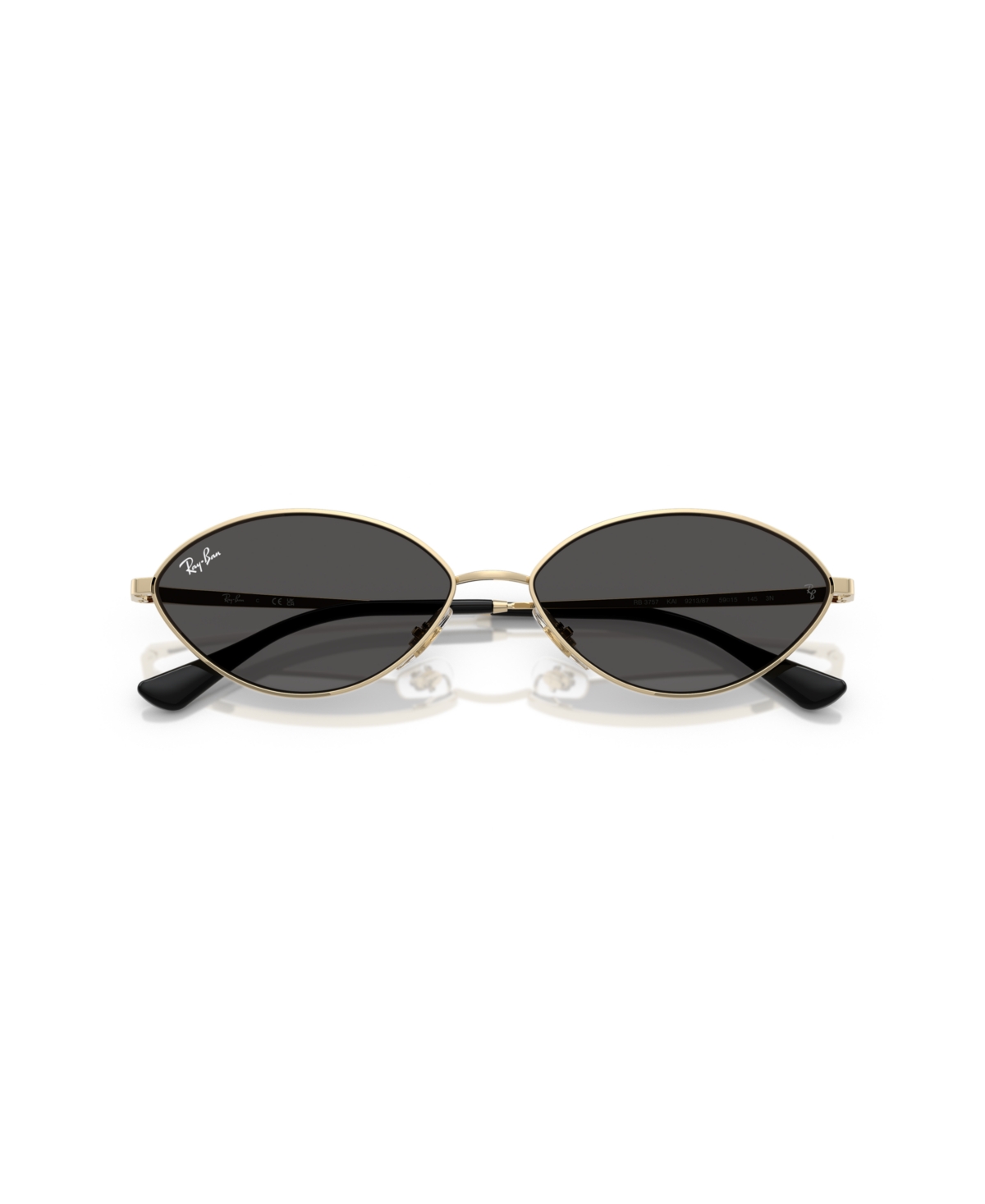 Ray Ban Womens Gold Rb3757 Kai Oval-frame Metal Sunglasses In Pale Gold
