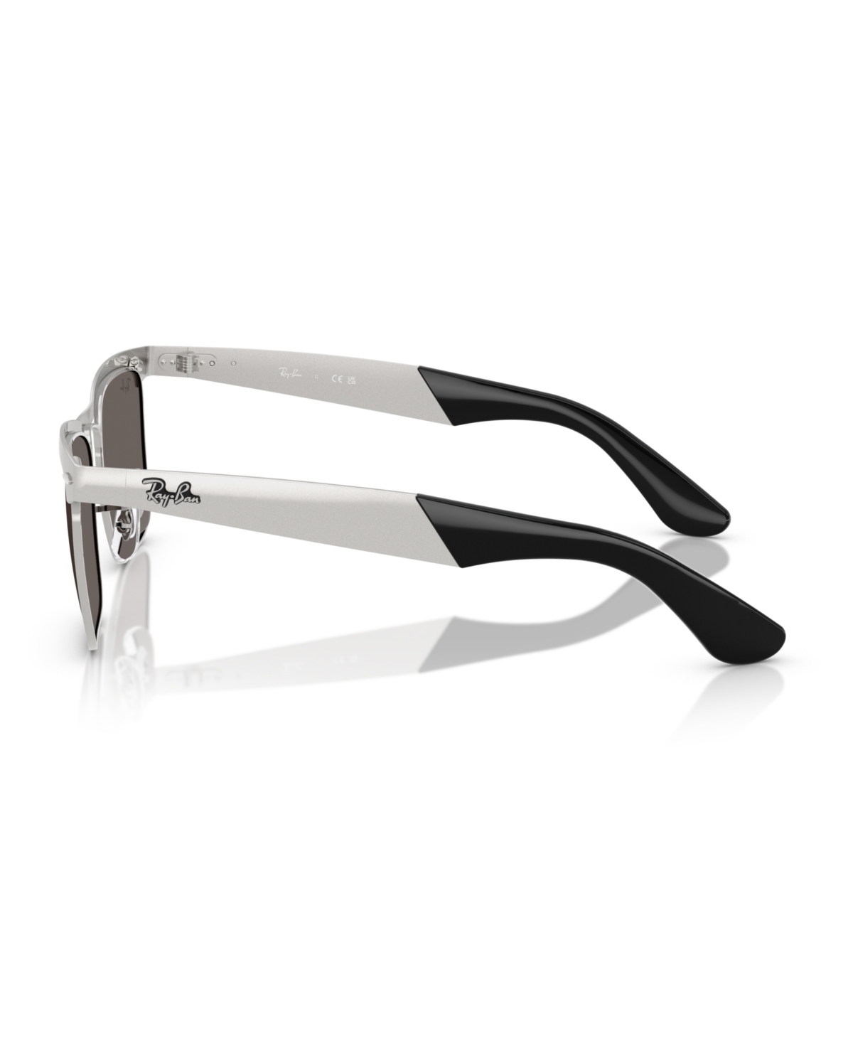 Ray Ban Unisex Wayfarer Deluxe Sunglasses, Rb3875 In Sandblasted Silver