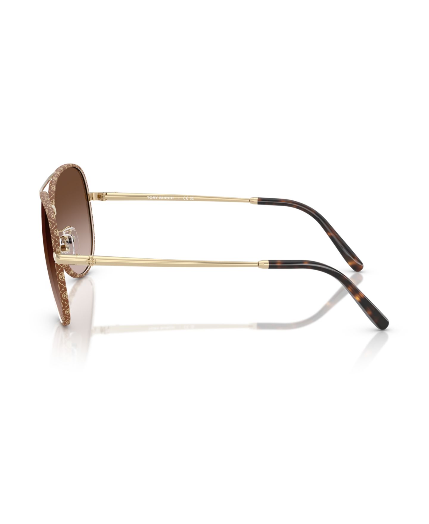 Женские солнцезащитные очки Tory Burch Large Sunglasses, TY6114, цвет: Светлый золотой — фото 4