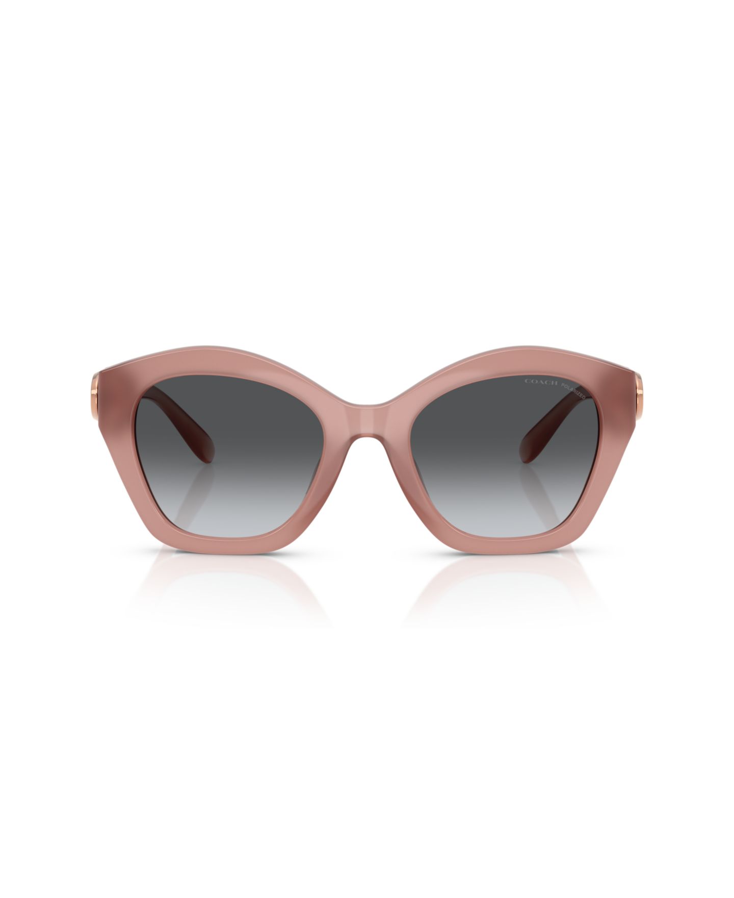Женские солнцезащитные очки COACH Polarized Sunglasses, CAD31 HC8421U, цвет: Светло-бежевый — фото 5