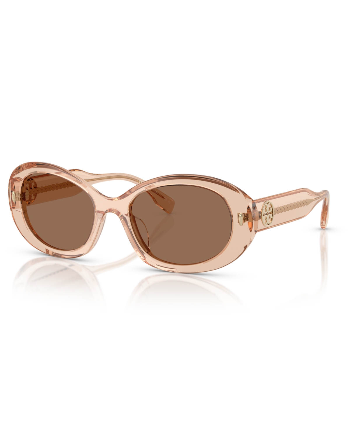 Tory Burch Women's Standard Sunglasses, Ty7214u In Transparent Light Brown
