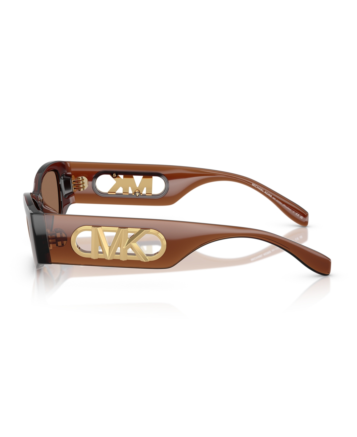 Michael Kors Woman Sunglass Mk2243u Rhodes In Brown Transparent