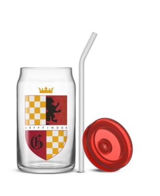 Harry Potter House Crests Tumbler Glasses with Lids, Set of 4